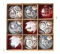 Homeponnew Adorno de color rojo, multicolor, tamaño 24,524,58,5 cm. Paquete festivo para una larga duración, ideal para las festividades navideñas. Características: diseño pintado. Cuenta con un