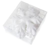 Homeponnew Adorno de oso polar para árbol de Navidad con diseño de copo de nieve, decoración colgante de espuma blanca para festividades, hogar u oficina