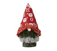 Homeponnew Adorno de tela verde festiva ideal para vacaciones de Navidad. Cuenta con exquisita artesanía. Este adorno sin rostro está bellamente diseñado para añadir un toque único a tus vacaciones