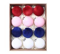 Homeponnew Adorno dorado. Esta tela de felpa de 6 cm es duradera, ideal para vacaciones, Navidad, lujosa y elegante decoración navideña. Textura de felpa con detalles de hilo dorado coreano que