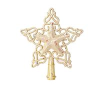 Homeponnew Adorno dorado hermoso 201621 cm estrella con purpurina fiable para ideal para fiestas de Navidad, un elegante para tu árbol de Navidad. Fácil fijación. El adorno navideño de estrella dorado