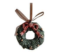 Homeponnew Adorno festivo de resina verde ideal para vacaciones de Navidad. Cuenta con un diseño único. Estos adornos de decoración de Navidad mejoran el ambiente festivo, lo que los convierte en la