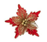 Homeponnew Adorno rojo de aproximadamente 24 cm, esta purpurina de tela es duradera, ideal para fiestas de Navidad. Cuenta con un nuevo acabado y práctico de usar. Hermoso