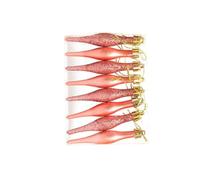 Homeponnew Adorno rojo. Estas gotas de 9 cm son duraderas y son ideales para las vacaciones de Navidad, tu árbol de Navidad y decoración de temporada. Material inastillable hecho de adorno rojo