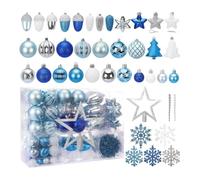 Homeponnew Adorno rojo festivo fácil de usar, ideal para vacaciones de Navidad. Características: diseño elegante. El kit de bolas de Navidad es fácil de configurar, por lo que es una adición a la