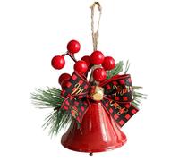 Homeponnew Adorno rojo festivo ideal para Navidad, cuenta con decoración festiva. Este adorno colgante de cuerda de árbol de Navidad con cascabel rojo es perfecto para añadir un toque festivo