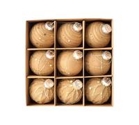 Homeponnew Adorno rojo grande de 8 cm, ideal para las vacaciones de Navidad. Cuenta con una variedad festiva. Este juego de 9 adornos de Navidad incluye una encantadora selección de bolas grandes de 8