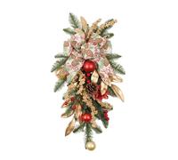 Homeponnew Adorno rojo Material: PVC, tamaño 44 x 20 cm, ideal para decoración navideña del hogar. Características: decoraciones navideñas. Nuestros adornos de Navidad de 17.7 pulgadas están