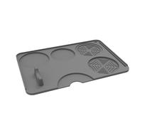 Homeponnew Alfombrilla de silicona para café espresso con soporte de manipulación integrado, 24 x 16 cm, antideslizante, para portafiltros de 51 mm a 58 mm, apto para lavavajillas, para uso doméstico