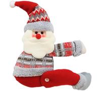 Homeponnew Alzapaños de cortina de Navidad con diseños de Papá Noel y renos, soportes de cortina de tela festiva para decoración de casa o restaurante, 46 x 14 cm, como se muestra en la imagen