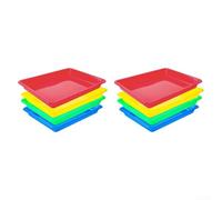 Homeponnew Bandejas de almacenamiento de plástico para organizar suministros de arte en salas de manualidades y aulas, colores vibrantes para que los niños estimulen la creatividad, diseño compacto y