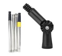 Homeponnew Barra telescópica para extensión de rodillo de pintura de 1,2 m con articulación giratoria de 180 grados, compatible con varios rodillos y accesorios de limpieza, color plateado y negro