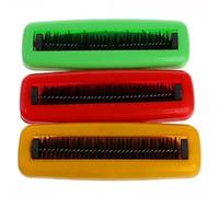 Homeponnew Barredora de plástico reutilizable para depilación de mascotas, cepillo de nailon para limpieza de muebles y alfombras, verde, rojo y amarillo