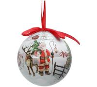 Homeponnew Bola de espuma para árbol de Navidad de 7,2 cm con muñeco de nieve y patrones navideños para decoración festiva del hogar o fiesta, diseño ligero de burbujas para colgar en varios temas