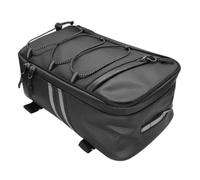 Homeponnew Bolsa para maletero trasero de motocicleta de 8 L, alforja de poliuretano impermeable con correas reflectantes, cordones elásticos ajustables y protección interior de espuma de polietileno