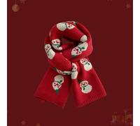 Homeponnew Bufanda de invierno para niños de 165 cm, tela de jersey de cachemira de imitación suave, estampado cálido para niños y niñas, regalos de Navidad y cumpleaños (rojo)