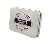 Homeponnew Caddisfly - Caja de círculos de vida para moscas secas de ninfas y moscas caddisfly adecuada para almacenamiento que muestra a esta pequeña criatura Coloras que se muestra en la imagen (A)