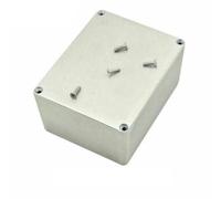Homeponnew Caja eléctrica de aluminio fundido a presión para carcasa de instrumentos, protección IP54, caja de metal plateado de 2 mm de grosor, caja de proyecto 1590C (120 x 94,5 x 50 mm)