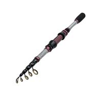 Homeponnew Caña de pescar telescópica de carbono para pesca marina, 1,8 m/2,1 m/2,1 m/2,4 m, caña de viaje portátil con asiento de carrete de metal, punta sólida de 2 mm y guías reforzadas con rayos