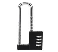 Homeponnew Cerradura ajustable en forma de U para puerta de armario de archivador, candado mecánico con contraseña, cerradura de seguridad de acero aleado con rango telescópico 42-98 mm, color