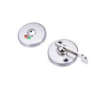 Homeponnew Cerradura de puerta con perno indicador para baño, privacidad, inodoro, indicador de acero inoxidable con señal roja/verde, acabado cepillado, para P