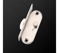 Homeponnew Cerradura de puerta corredera de acero inoxidable de 90 grados con hebilla de ángulo recto para mayor privacidad, adecuada para baño, armario, cajón, muebles y jaula de mascotas, acabado