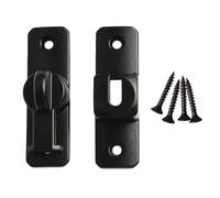 Homeponnew Cerradura de puerta corredera para seguridad del hogar, cierre de aleación de zinc de 90/180 grados con diseño antirrobo, fácil de instalar para ventana, baño, armario, cajón, jaula de