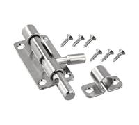 Homeponnew Cerradura de puerta de acero inoxidable 304 para mayor seguridad y seguridad, perno resistente con instalación vertical u horizontal bidireccional, galvanizado F