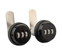 Homeponnew Cerradura mecánica de combinación de 3 dígitos para buzón, archivador, cajón, taquilla, gabinete de vino, aleación de zinc de 25 mm con ABS, juego de 2