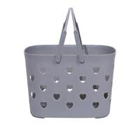 Homeponnew Cesta de ducha de plástico con organizador de baño con ducha de plástico de 24 x 17 x 6 cm, adecuada para baño y almacenamiento cuando no esté en uso o en cualquier otro lugar (gris)