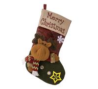 Homeponnew Christfor Mas - Calcetines de tela para colgar en la chimenea, decoración con cuerda para árbol de Navidad y corona, para regalo de caramelos, para niños, rojo y blanco