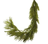 Homeponnew Christfor Mas - Guirnalda artificial de Pvc de pino verde, decoración de abeto de 2,7 m para chimenea interior, para chimenea, estadio, vitrina o puerta al aire libre, color verde