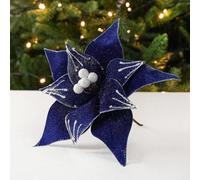 Homeponnew Christfor Mas Pofor - Decoración colgante de flores con purpurina de 28 piezas para M de tela y plástico para árbol Xfor Mas, corona, jardín o decoración de fiesta de boda en rojo festivo