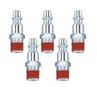 Homeponnew Conector macho de rosca externa NPT de 1/4 pulgadas para línea de aire, compresor de aire y herramientas neumáticas, acoplador de metal