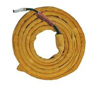 Homeponnew Cubierta de cable de antorcha de soldadura TIG de 3,5 m para cables MIG/Plasma, funda de cuero vacuno de dos capas, resistente a la abrasión y al fuego, color amarillo, 3,5 metros