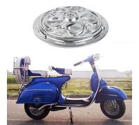 Homeponnew Cubierta decorativa de aluminio para ventilador de motocicleta Vespa Sprint y Primavera 150 - Escudo térmico giratorio de refrigeración, 17 x 17 x 4 cm, rojo/azul/negro/plateado