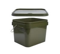 Homeponnew Cubo de pesca cuadrado de 10 litros para cebo de carpa y boilies - Construcción de polipropileno, interior extraíble de 3 compartimentos, asa de transporte robusta
