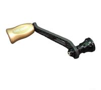 Homeponnew DAIWA - Mango de carrete de pesca de carbono, piezas de repuesto de mango único con perilla, para Fuego para Salamandura para Prorex, para piezas de repuesto de carrete LT (dorado claro)