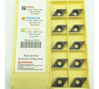Homeponnew DCMT11T304 - Insertos de torneado de carburo CNC, 10 piezas para mecanizado de acero inoxidable, grado LF6018, compatible con portaherramientas DCMT32.51