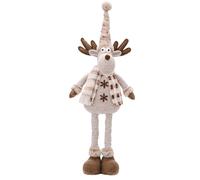 Homeponnew Decoración festiva roja ideal para la cena de Navidad. Características: La figura de felpa está hecha de polipropileno con temática navideña