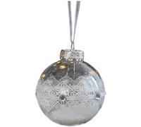 Homeponnew Decoración navideña blanca. La dimensión festiva de 8 cm es ideal para la decoración del árbol de Navidad para una elegante decoración del árbol de Navidad. Patrón de rayas con rayas