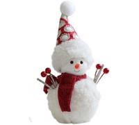 Homeponnew Decoración navideña color rojo blanco. Tamaño: A9,5618 cm B14,08,017 cm C9,5617 cm. Paquete de espuma festiva para una sensación acogedora de Navidad. Muestra versátil para decoración