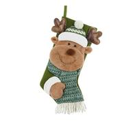 Homeponnew Decoración navideña de 25 cm, estas medias rojas en color verde de 472025 cm, tela festiva ideal para Navidad, vacaciones, Navidad, ofrecen un interior espacioso que se adapta a una