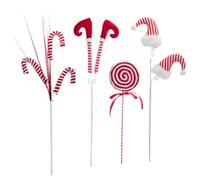 Homeponnew Decoración navideña de 66 cm de largo, color blanco, ideal para decoración de árbol de Navidad. Cuenta con un esquema de color festivo. Estas decoraciones para árbol de Navidad cuentan con