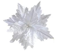 Homeponnew Decoración navideña de lentejuelas de terciopelo grande, hecha a mano, 27,5 cm, arreglo floral festivo para centros de mesa, exhibiciones de mantel y acento de temporada para el hogar en