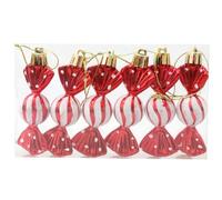 Homeponnew El adorno rojo mide 53 cm, lo que hace festivo ideal para las vacaciones de Navidad. Cuenta con un diseño colorido. Estos colgantes de Navidad para dulces cuentan con una vibrante variedad