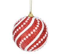 Homeponnew El adorno rojo mide 8 cm, lo que hace que la espuma sea ideal para fiestas de Navidad. Características: decoración de árbol de Navidad