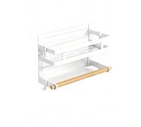 Homeponnew Estante magnético para refrigerador con ganchos, organizador de cocina y baño para un almacenamiento y organización convenientes (blanco)