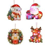 Homeponnew Festivo blanco para mayor durabilidad, ideal para vacaciones, lo que te permite mezclar y combinar decoraciones para una alegre exhibición navideña. Brillo cálido. Las luces emiten un