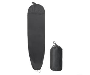 Homeponnew Funda de almacenamiento para tabla de surf de poliéster 210D con cierre de cordón y bolsillo de malla, se adapta a tablas con aletas para un viaje y almacenamiento seguros (180 x 50 cm)